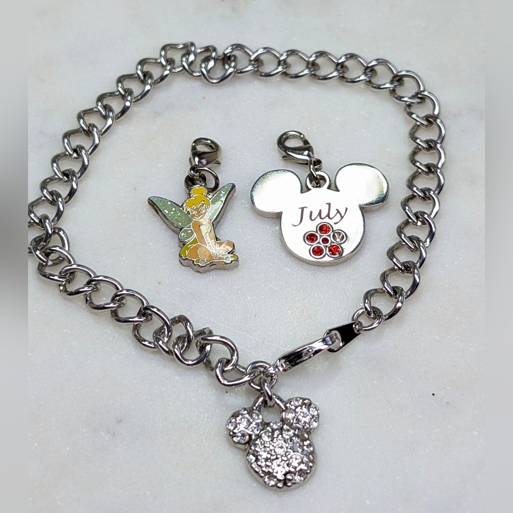 Disney Silver Charm Bracelet for Kids